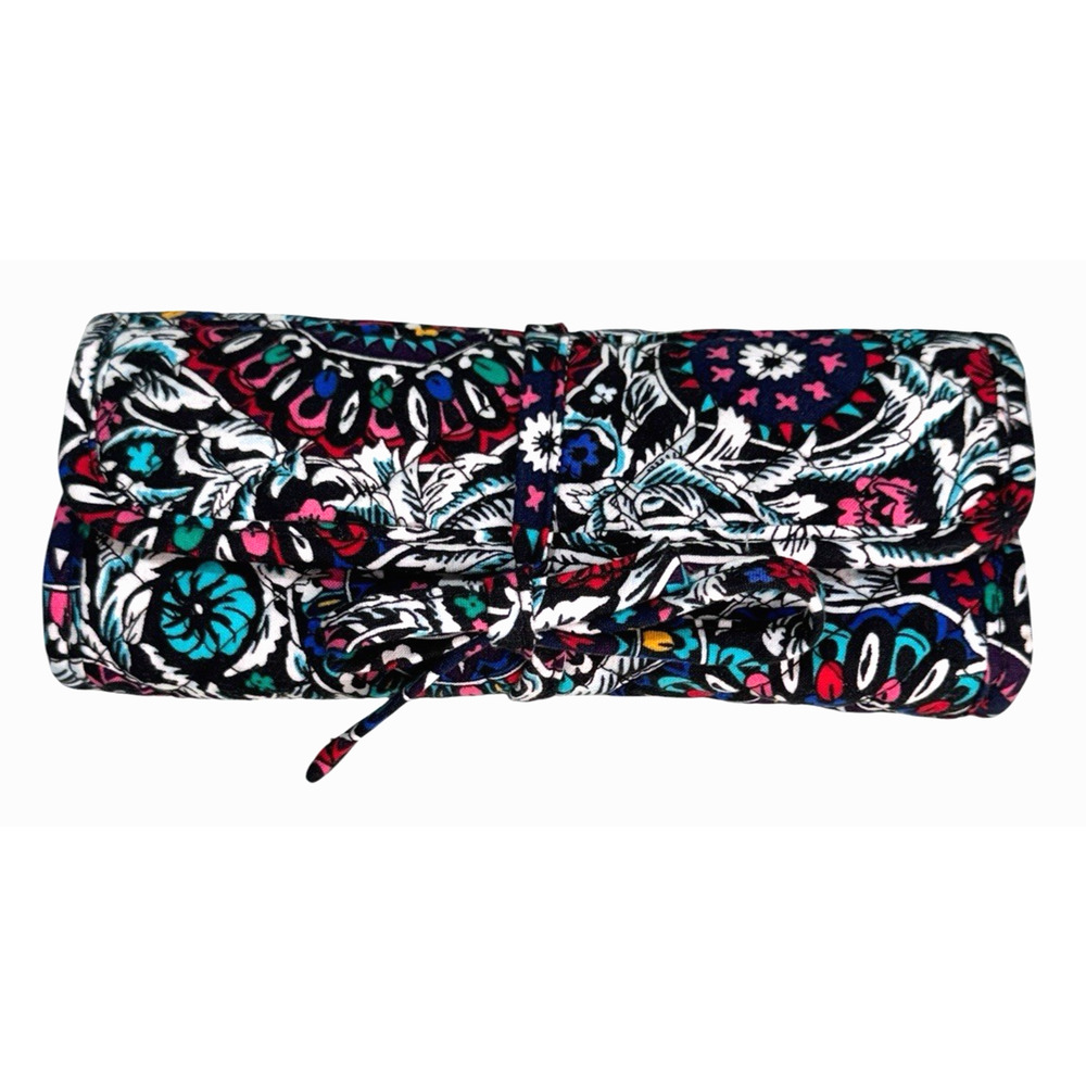 Vera Bradley Makeup Brush Travel Organizer Pouch Stained Glass Medallion EXC